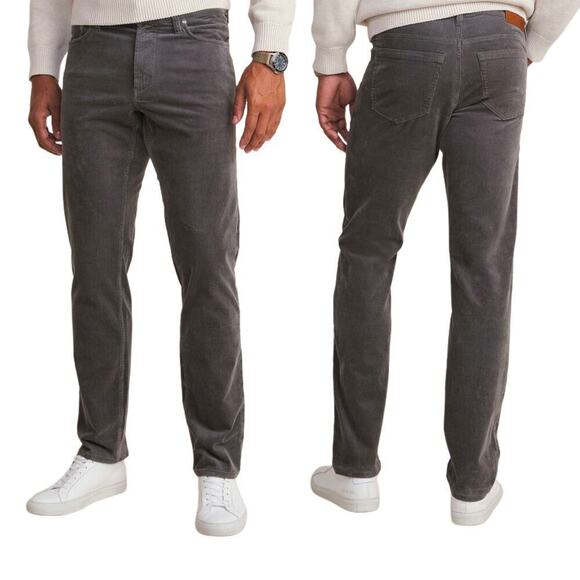 Vineyard Vines Men's Corduroy 5 Pocket Straight Leg Pants Size 32 Preppy Grey - Picture 1 of 9